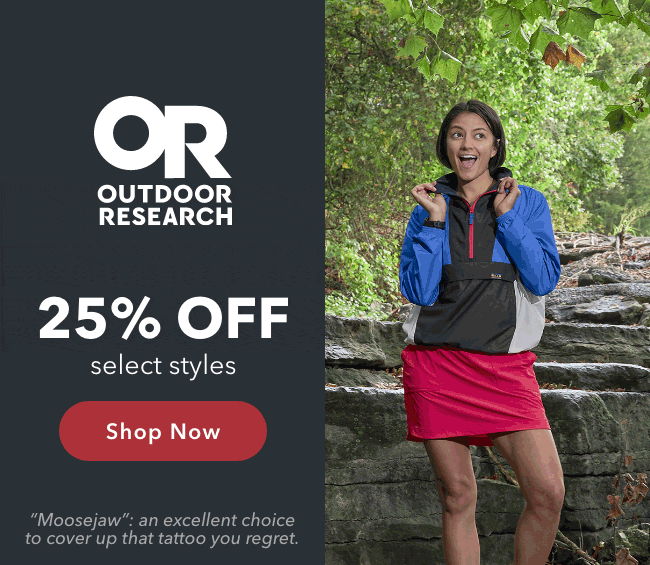 25% Off Select New Styles from Outdoor Research